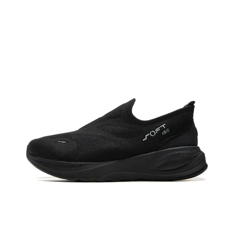 LiNing SOFT GO 2 KNIT Cushioning Wear-Resistant Low-Top Casual Shoes Men's Black-0