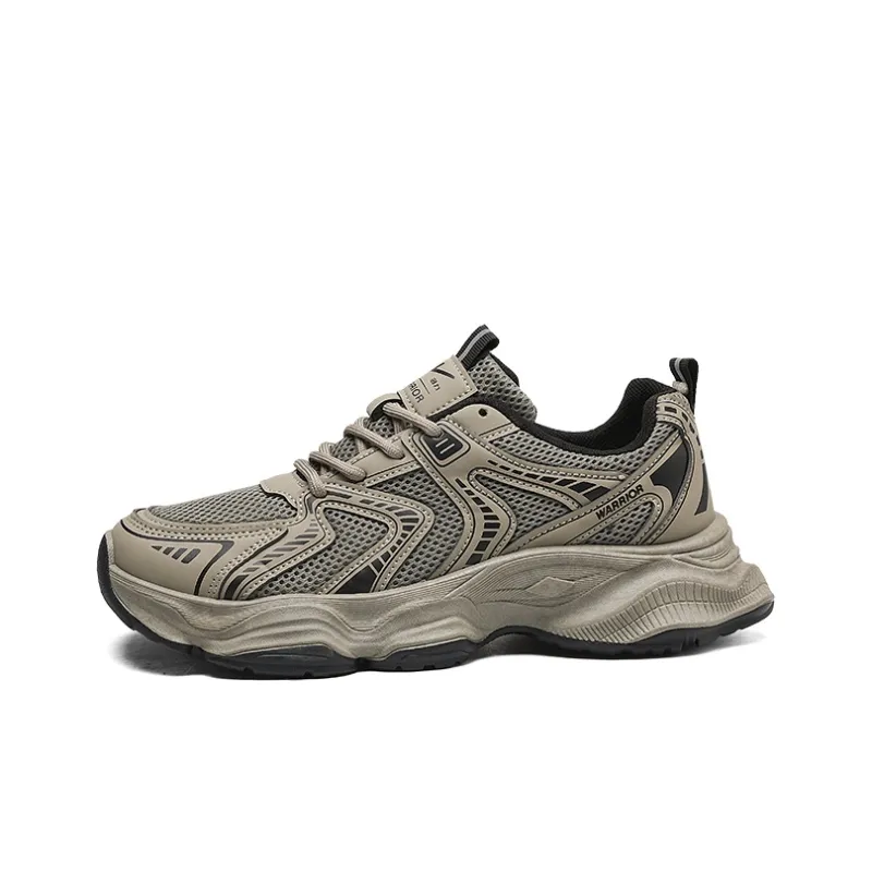 Warrior Anti Slip And Wear Resistant Height Increasing Low Top Chunky Sneakers Men's-3