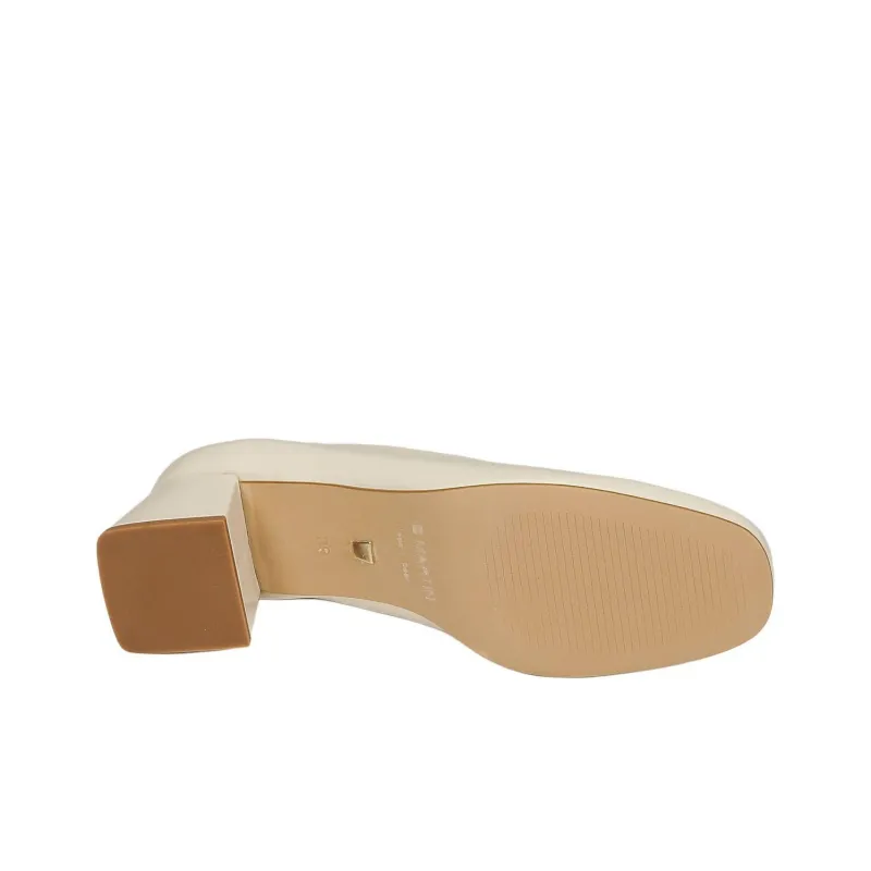 JB MARTIN Viva Block Heel High Heels 5cm Women's White-6