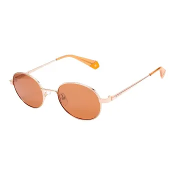 Polaroid Metal Round Sunglasses Unisex Orange