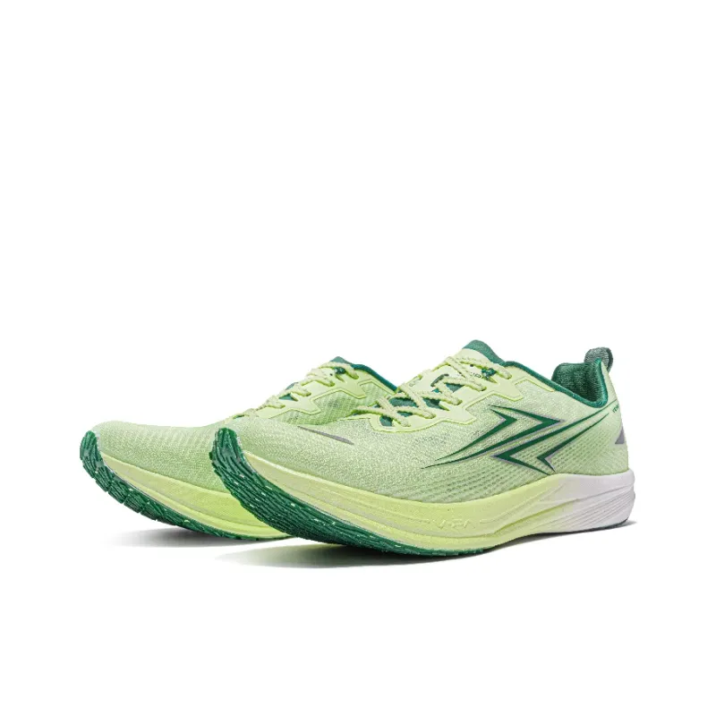 VICTORY LIGHT Abrasion Resistant Slip Resistant Low Top Carbon Plate Training Sprint Running Shoes Unisex Racing Green-2