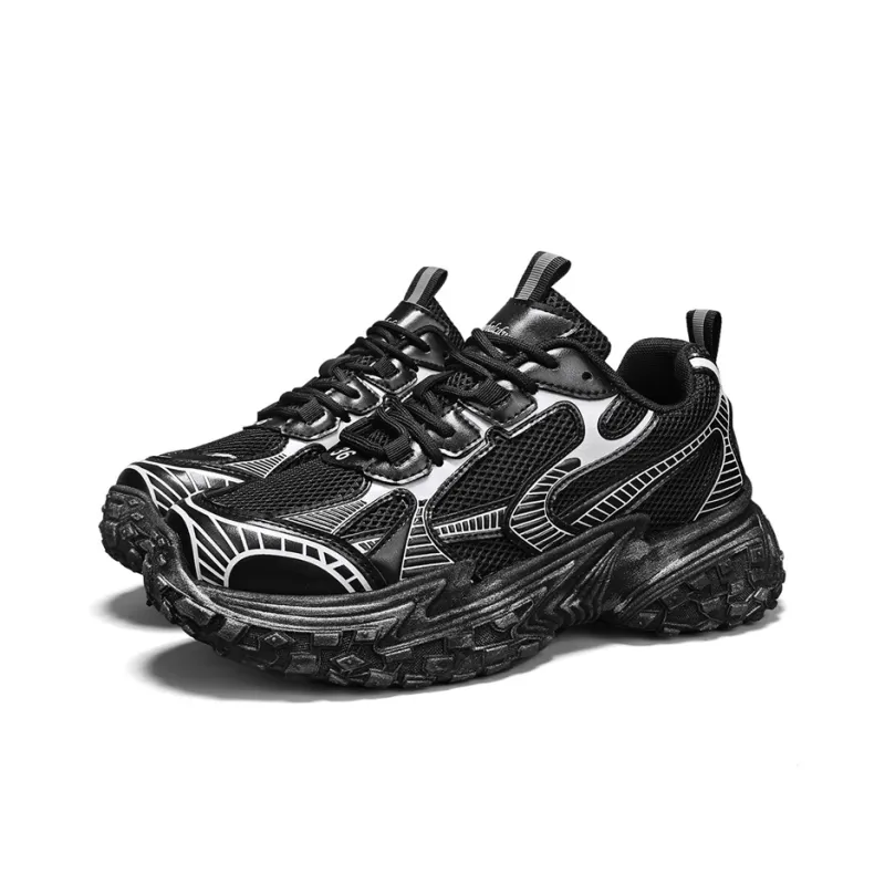 JANECO Anti-Slip And Wear-Resistant Height Increasing Low-Top Chunky Sneakers Men's-2