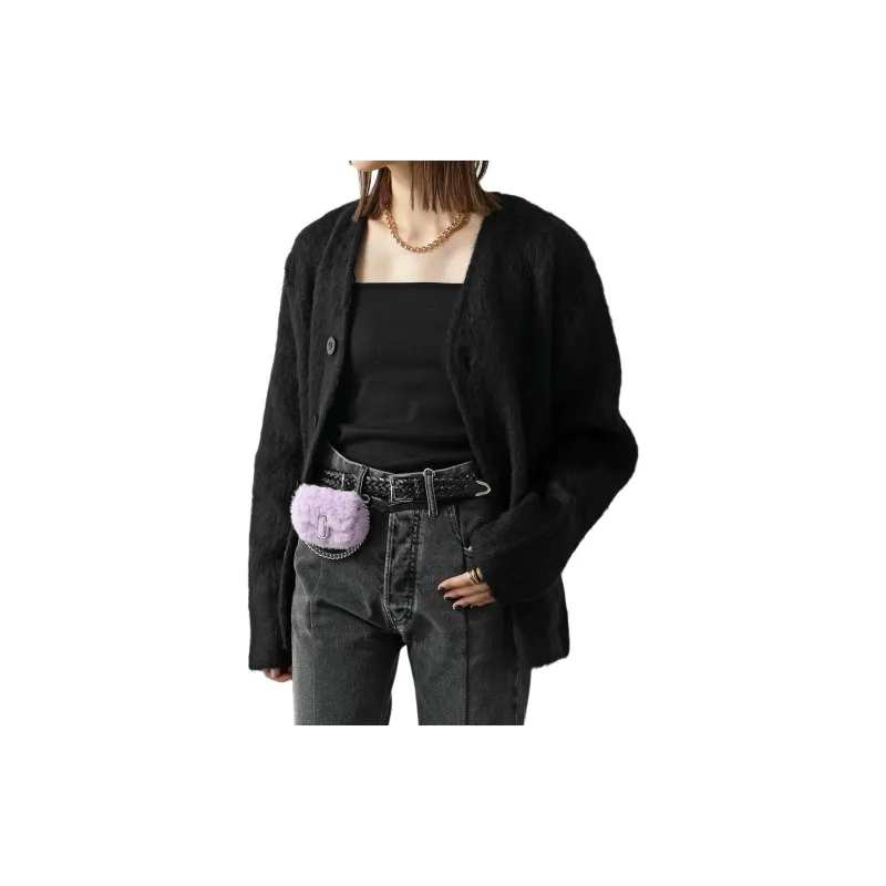 MARC JACOBS Teddy Fleece With Leather Trim Bag Accessory Women's Lilac-4