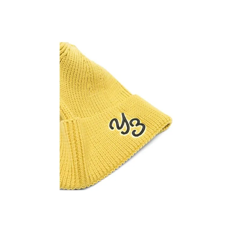 Y 3 Logo patch Wool Beanie-2