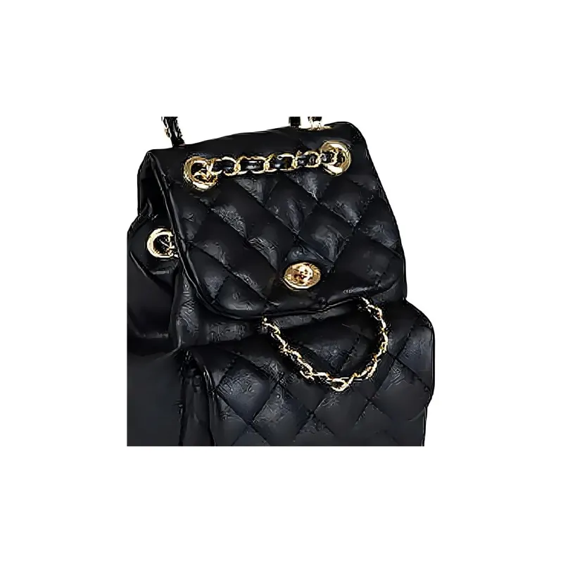 WEIBASHA Sheepskin Backpack Small Size Women's Black-3