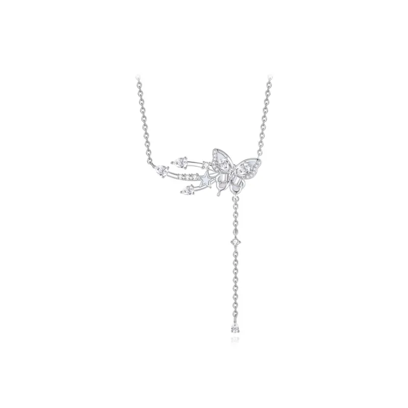 Brilliant Heart S925 Silver Necklaces Women's-0
