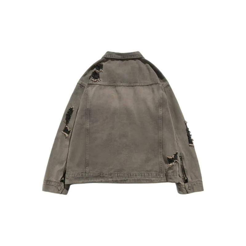 TESTUNG Denim Jacket Unisex Gray-1