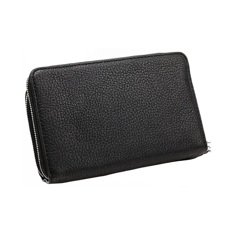 MICHAEL KORS Cow Leather Clutch Coin Purse Wallet Women's Black-2