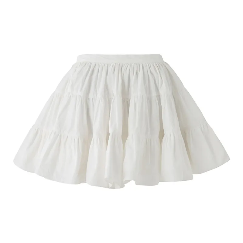 SOON FLOWER Casual Short Skirts Women's White-1