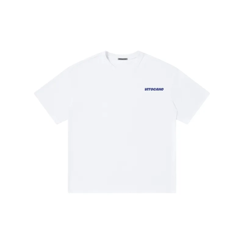 Vitocano Drop Shoulder Sleeve T-Shirt Unisex White-1