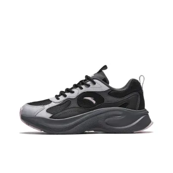 Anta Sports Life Collection Non slip Wear resistant Shock Absorption Low Top Casual Shoes Women's Black Gray