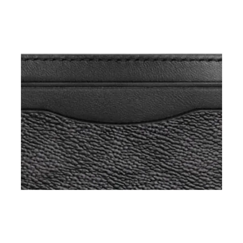 COACH Signature Coated Canvas With Refined Calfskin Card Holder Mini Men's Charcoal-3