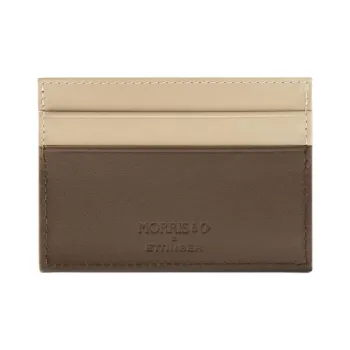 ETTINGER Calfskin Card Holder Men's Taupe & Milkwood