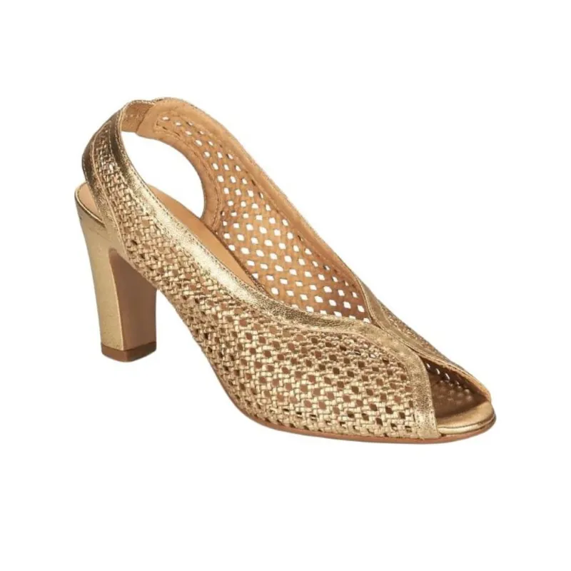 JB MARTIN Chunky Heel High Heels Women's Gold-2