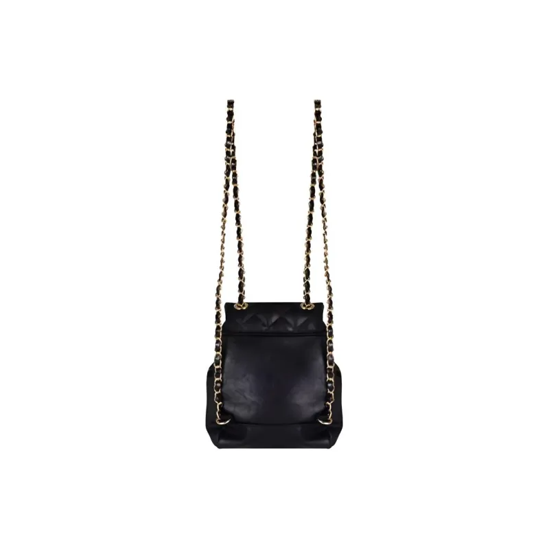 WEIBASHA Sheepskin Backpack Small Size Women's Black-2
