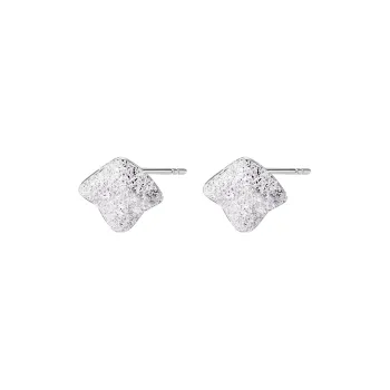 CENTURY&KINDLE 999 Fine Silver Stud Earrings Unisex