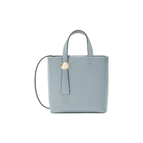 Furla Cow Leather Shoulder Bag Crossbody Bag Handbag Medium Size Women's Cloud Blue