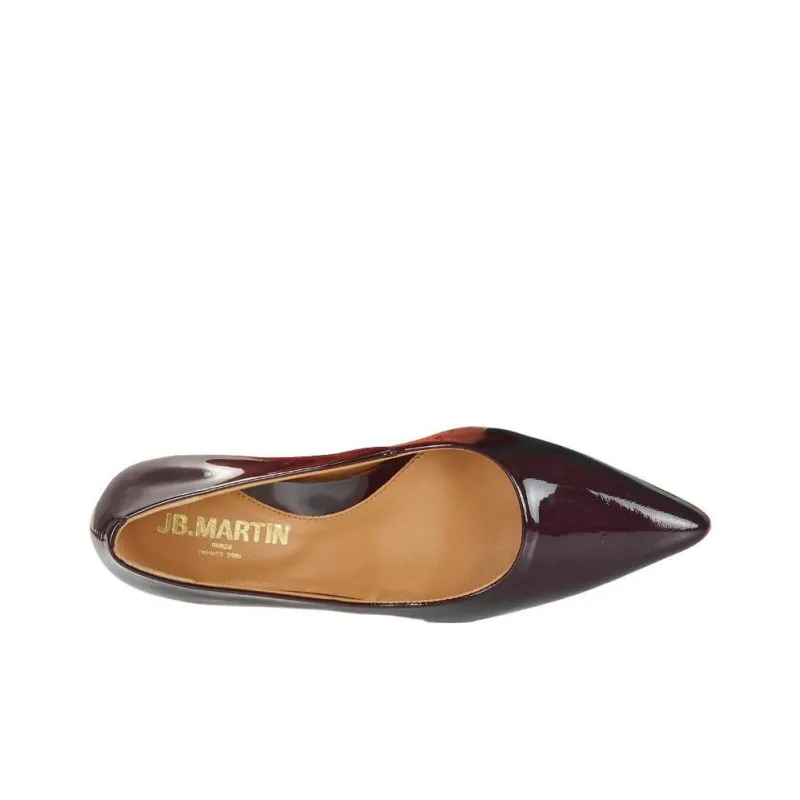 JB MARTIN LIERRE Irregular Heel High Heels 6cm Women's Burgundy-5