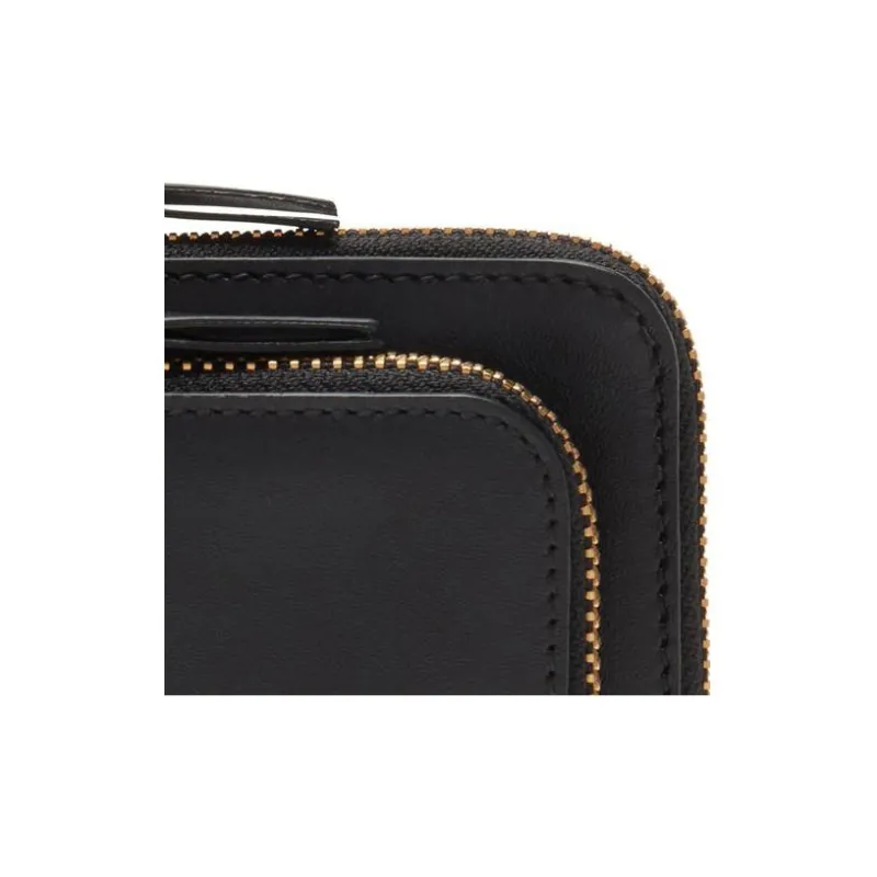 CDG Cow Leather Wallet Women's Black-4