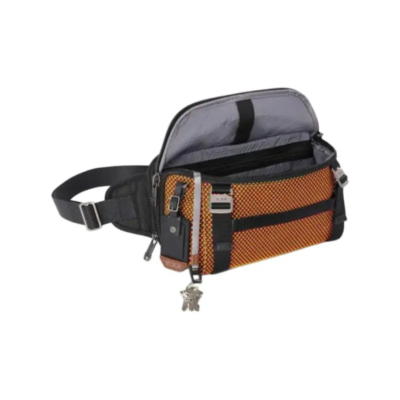 TUMI Nylon Sling Bag Men's Red Green Gradient-2