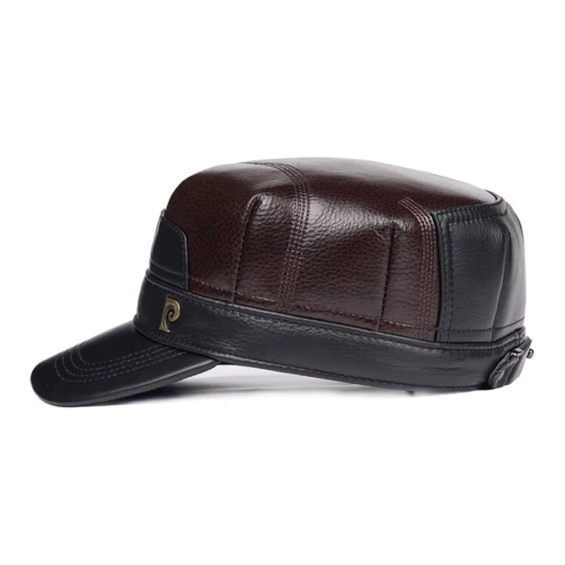 PIERRE CARDIN Cow Leather Baseball Caps Men's-1