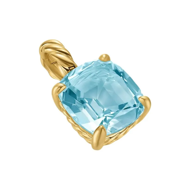 David Yurman 18kt Yellow Gold Marbella™ Topaz Pendant-2