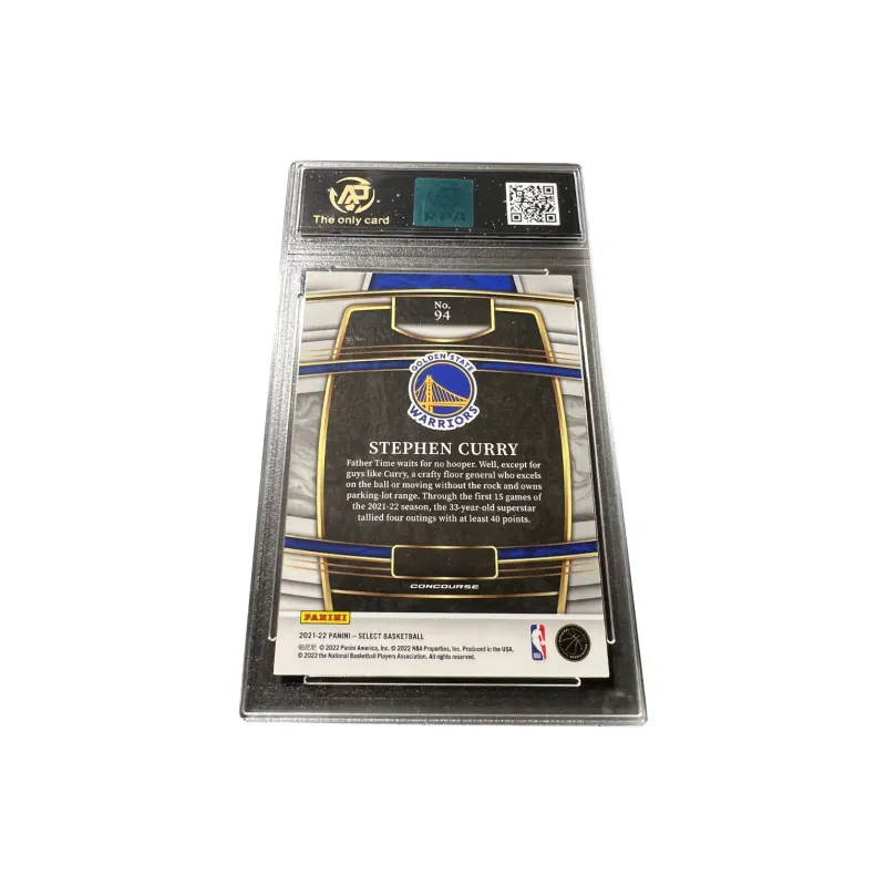 PANINI Warriors Stephen Curry Battle Time Classic Blue Selection RPA High Score Player Card Rare Card Graded Cards 1 Pc-1