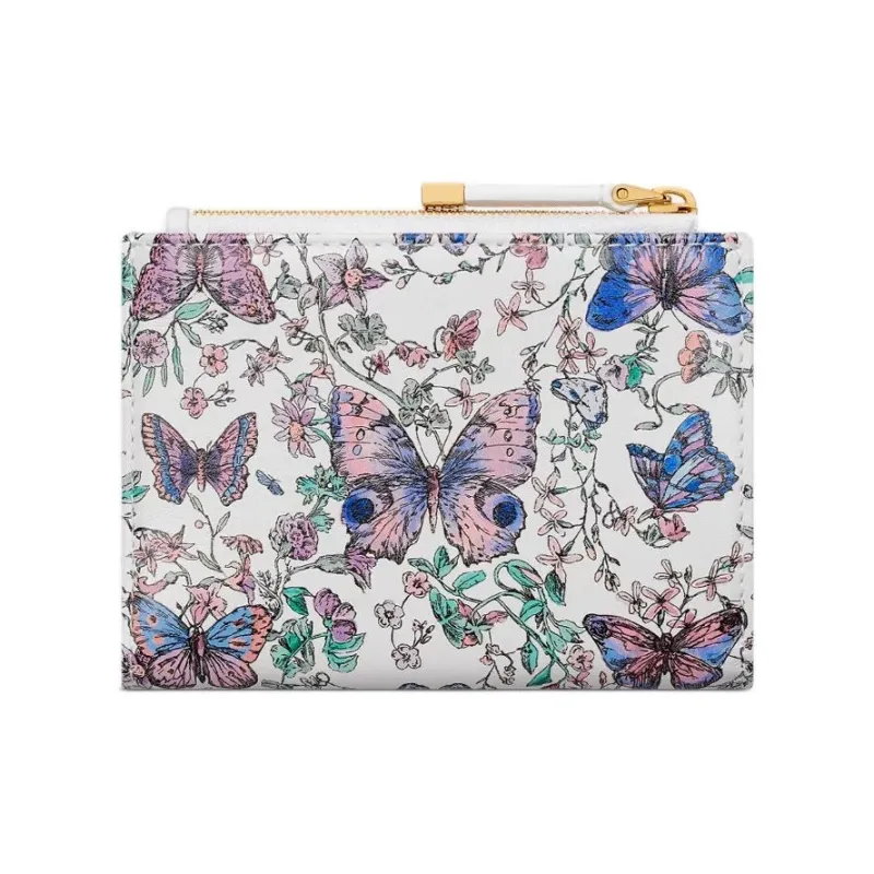 DIOR Caro Calfskin Wallet Women's White & Multicolor-2