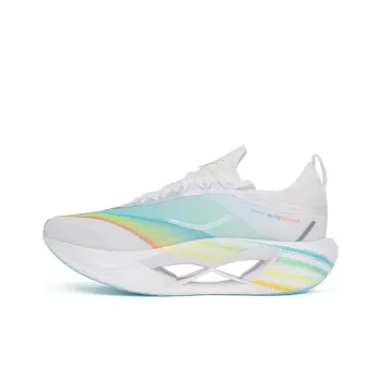 XTEP Wear Resistant Support Cushioning Low Top Long Distance Running Running Shoes Men's White Blue