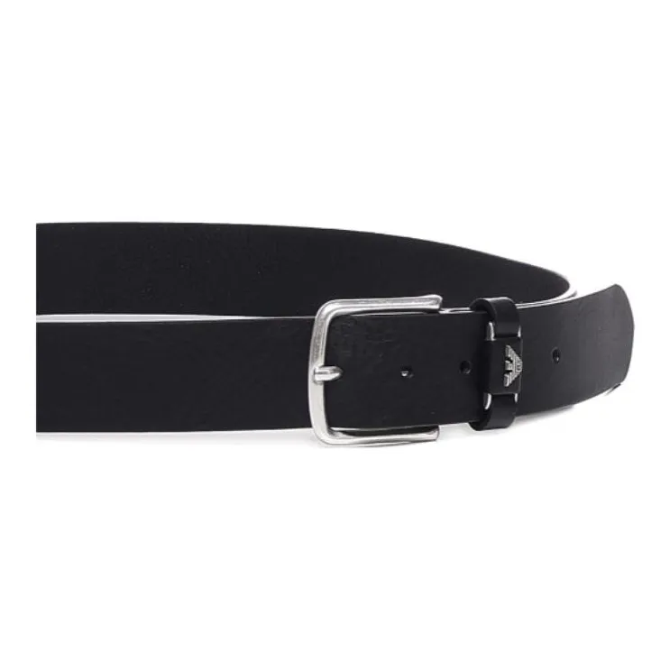 EMPORIO ARMANI Logo Plaque Buckle Belt-3