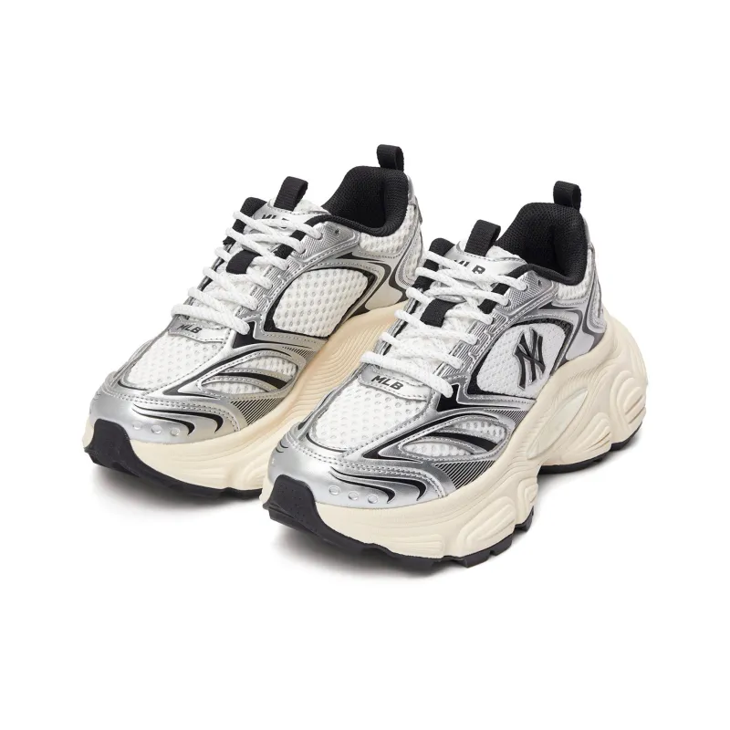 MLB Winner Chunky Anti-Slip Wear-Resistant Low-Top Chunky Sneakers Unisex Silver-2