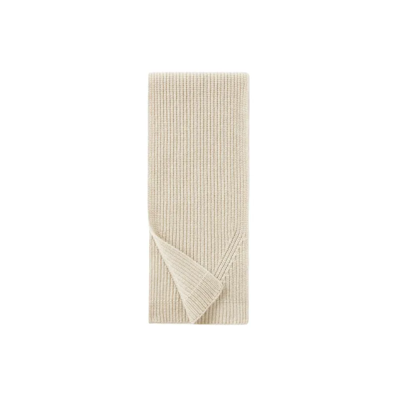 Loro Piana Cashmere Knit Scarves Kids' Antique Paper Color-0