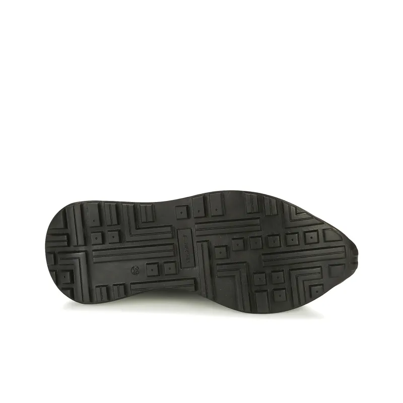 JB MARTIN Forte Low Top Casual Shoes 6cm Women's Black Gold-6