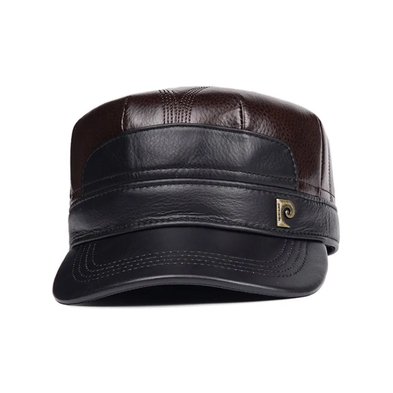 PIERRE CARDIN Cow Leather Baseball Caps Men's-2