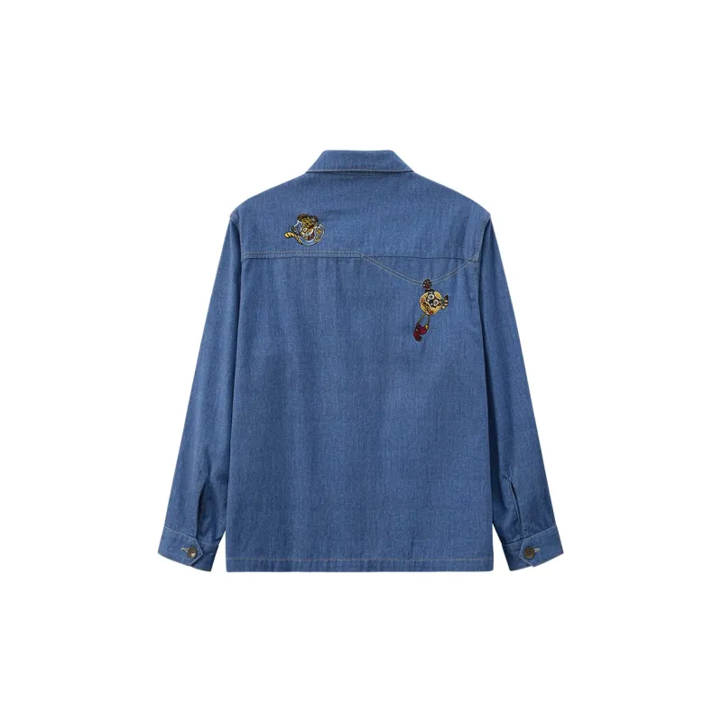 ONIARAI Shirts Men Denim Blue-1