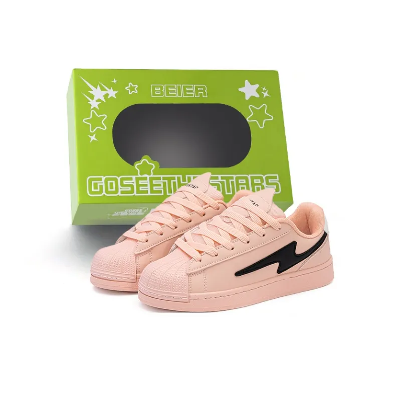 BEIER Low-Top Skateboard Shoes Unisex Cherry Blossom Pink-12