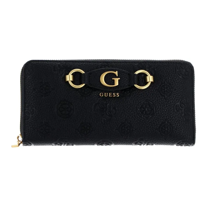 GUESS Artificial Leather Wallet Large Size Women's Black-1