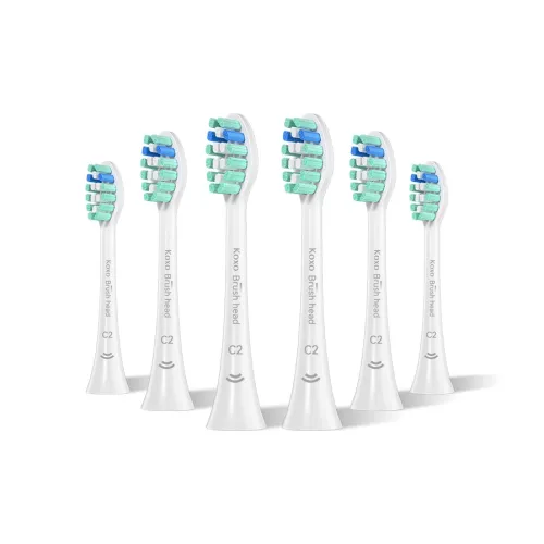 KOXO Compatibility  Philips HX3/6/9/R Collection Electric Toothbrush Head Plaque Removal