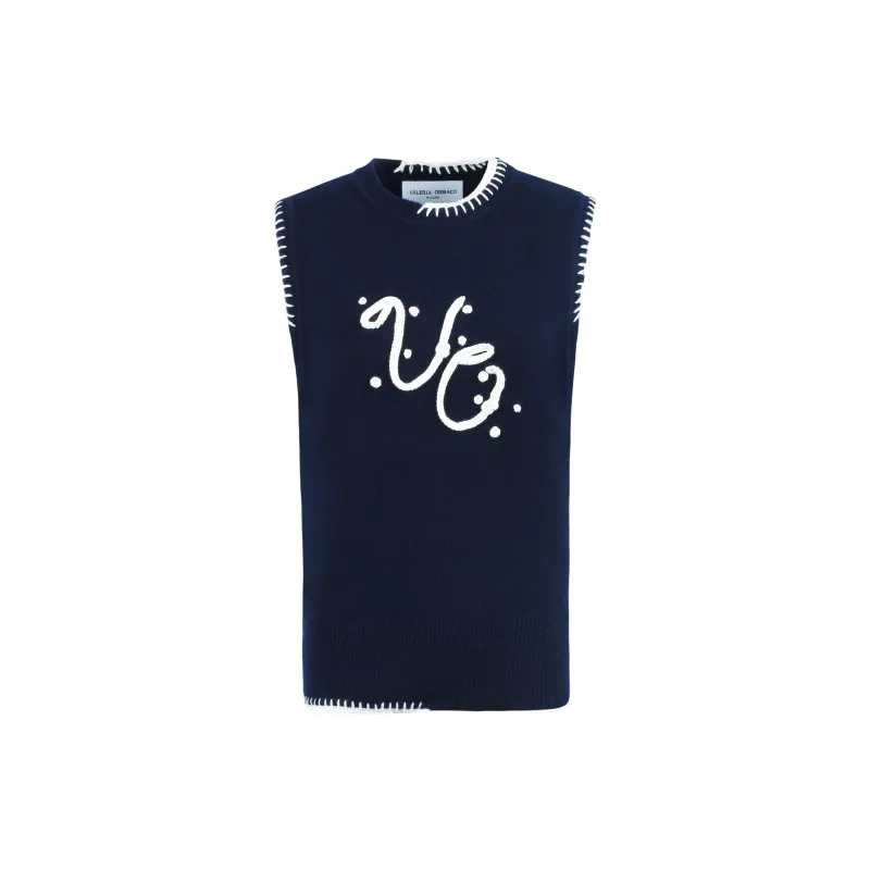 Valeria Obbaco Vest Unisex Navy Blue-0