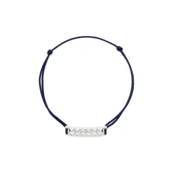 Le Gramme Buff top Pyramid guilloché Bracelet