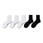 3 White Medium+2 Black Medium[5 Pack]All-Season Thin