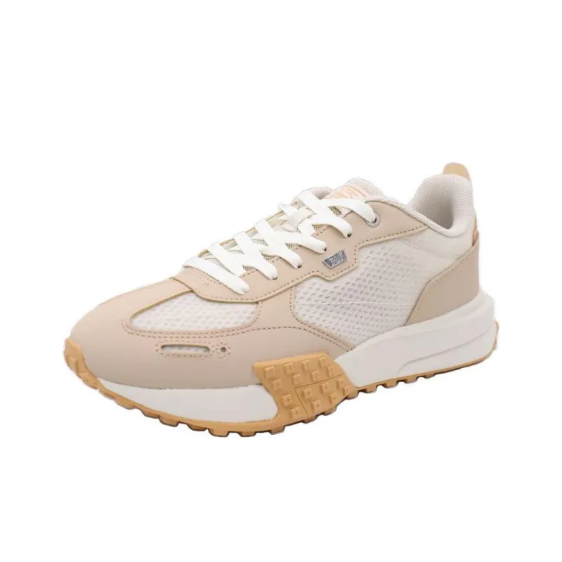 361° Cushioned Slip-Resistant Low-Top Casual Running Shoes Men's Beige Yellow-1