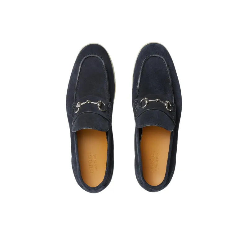 GUCCI Horsebit Loafers Men's Dark Blue-4