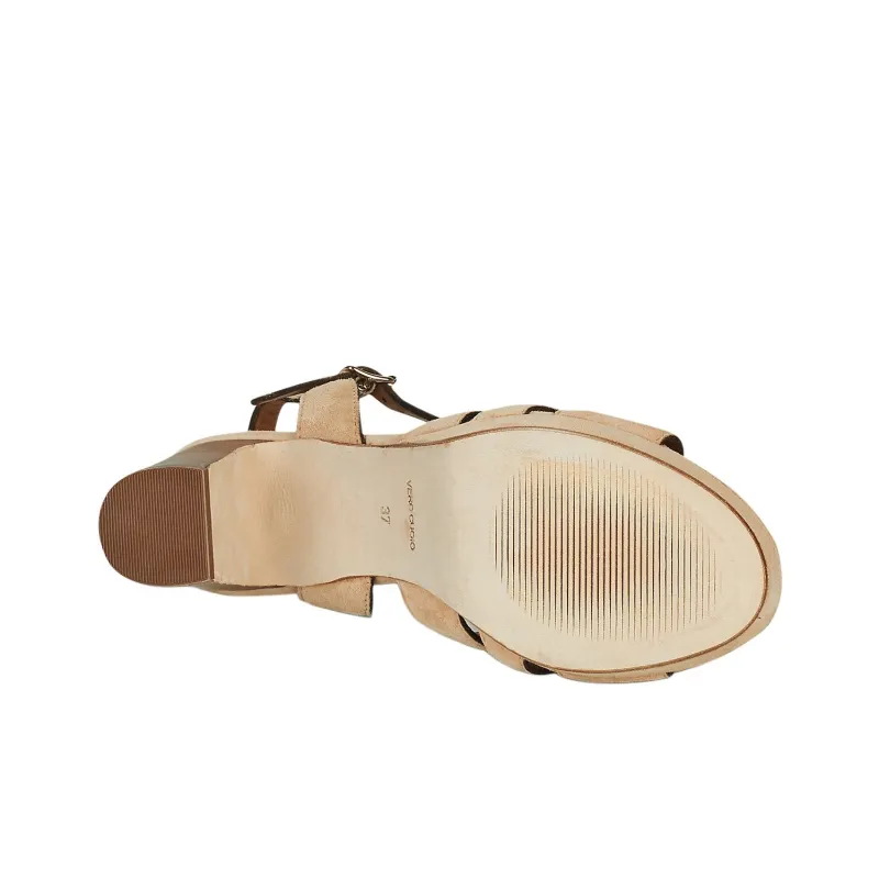JB MARTIN MINA Strap Sandals 9cm Women's Beige-7