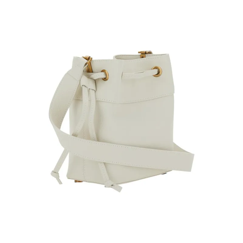 PINKO Logo Plaque Drawstring Fastened Bucket Bag-2