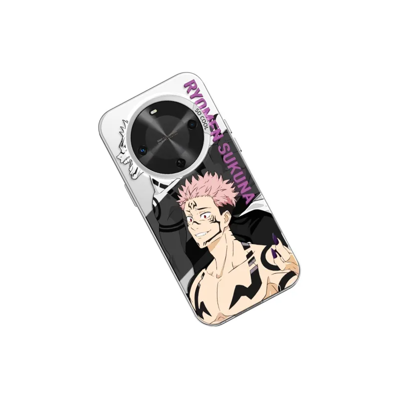 MANQIN Trendy Creative Sukuna Phone Case Impact Resistant Protective Case Compatible With Macadamia 30 Cartoon Trend-12