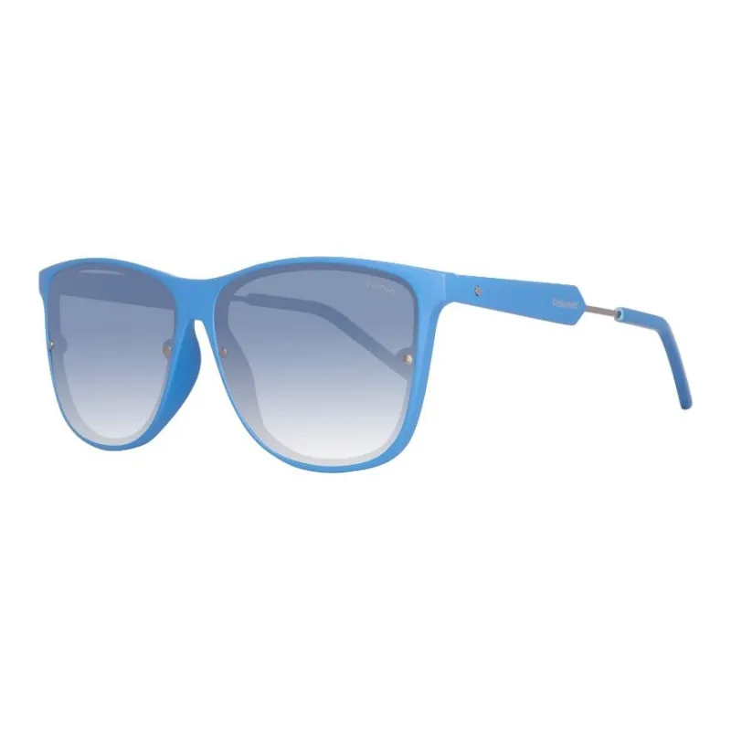 Polaroid Acetate Metal Irregular Shape Sunglasses Unisex Blue-0
