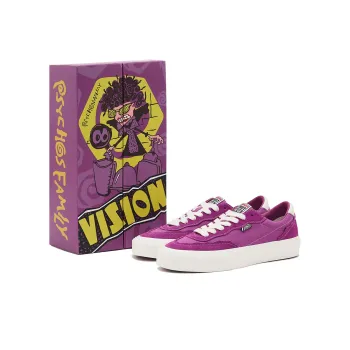 Vision Street Wear Flat Top Cushioning Low Top Skateboard Shoes Unisex Berry Purple