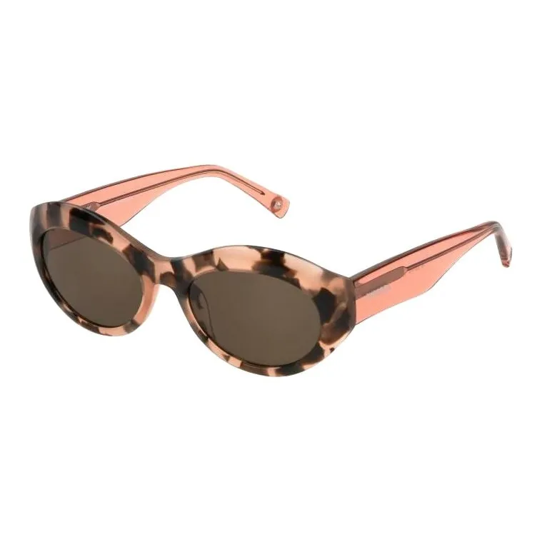 Sting Acetate Oval Sunglasses Women's Brown-0