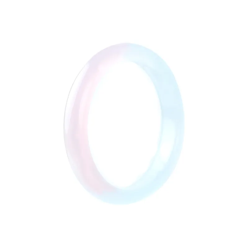 Clear Snow Chalcedony Bangles Women's-0